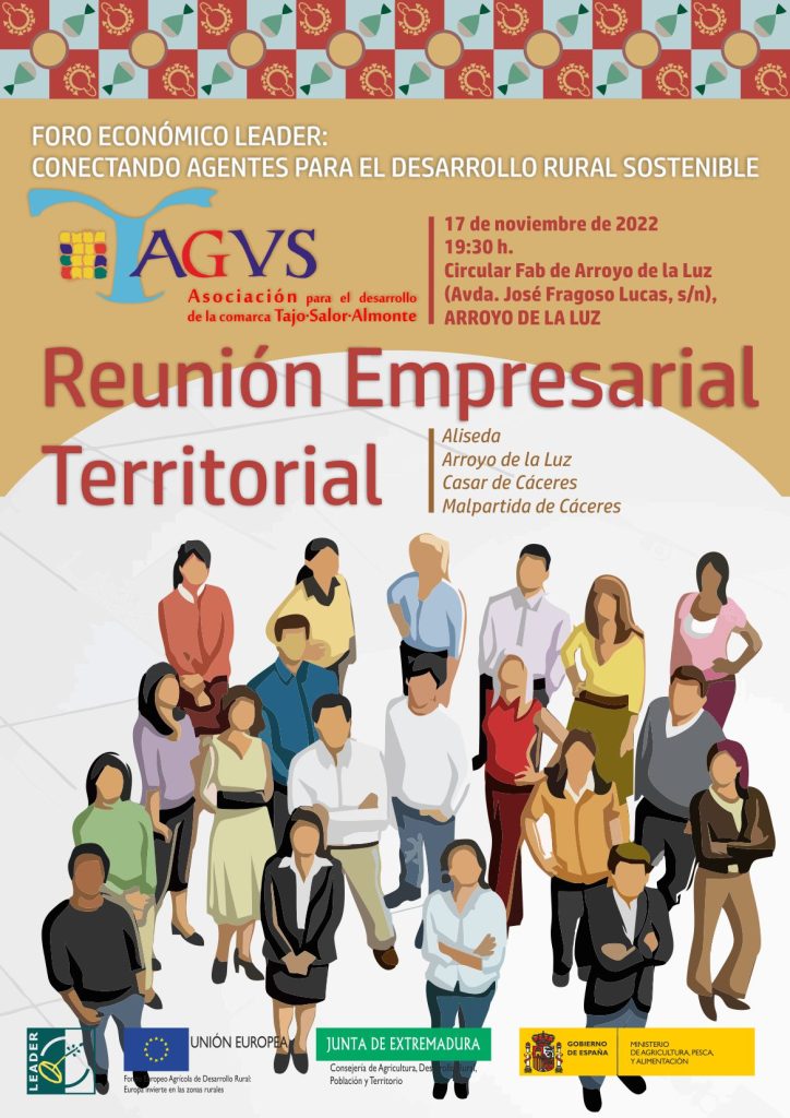 ARROYO DE LA LUZ. Reunión Empresarial Territorial. 17 de noviembre de 2022. 19:30 horas.